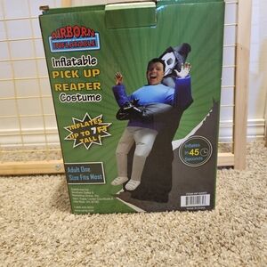Inflatable Adult Pick Up Grim Reaper Halloween Costume Like New